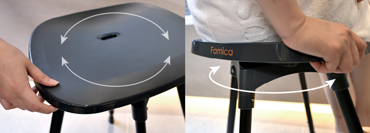 180-Degree Swivel Seat